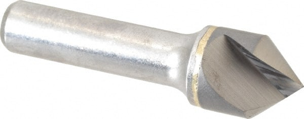 Hertel - 3/4" Head Diam, 1/2" Shank Diam, 1 Flute 82° Solid Carbide Countersink - All Tool & Supply