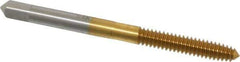 Hertel - #10-24 UNC H4 Thread Limit Plug Thread Forming Tap - High Speed Steel, TiN Finish, 2-3/8" OAL - All Tool & Supply