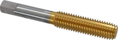 Hertel - M12x1.75 Metric Coarse D11 Thread Limit Bottoming Thread Forming Tap - High Speed Steel, TiN Finish, 3-3/8" OAL - All Tool & Supply