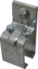 National Mfg. - 300 Lb Capacity, Galvanized, Single Splice Box Rail Bracket - 2" Long, 4-1/2" High, 2-1/4" Wide - All Tool & Supply