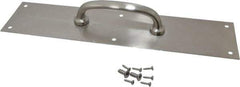 National Mfg. - 15" Long x 3-1/2" Wide, Aluminum Door Pull Plate - Aluminum Finish, 6" Grip Length - All Tool & Supply