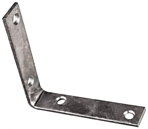 National Mfg. - 3-1/2" Long x 3/4" Wide, Steel, Corner Brace - Hot-Dipped Galvanized - All Tool & Supply