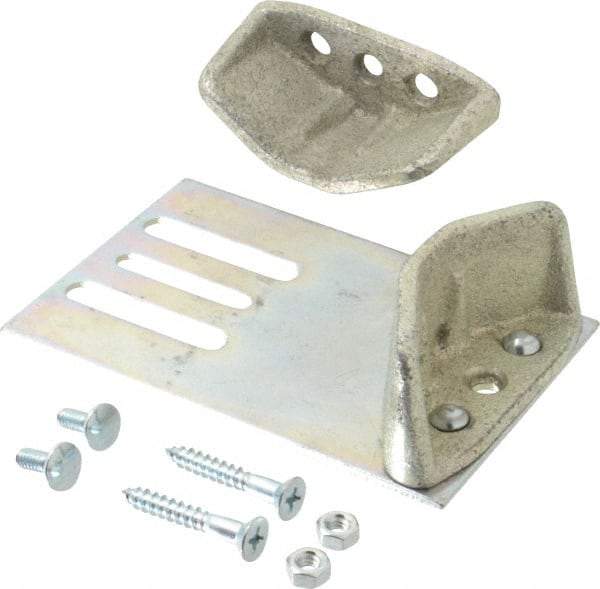 National Mfg. - 1 Panel, Commercial Zinc Plated Steel Floor Guide - Up to 3" Door Thickness - All Tool & Supply