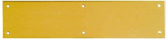 National Mfg. - 3-1/2" Wide x 15" OAL Solid Brass Push Plate - Solid Steel Finish - All Tool & Supply