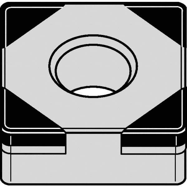 Kennametal - SNGA433 MT Grade KBH20 PCBN Turning Insert - Nano-Composite Finish, 90° Square, 1/2" Inscr Circle, 3/16" Thick, 3/64" Corner Radius - All Tool & Supply