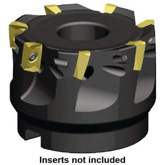 Kennametal - 4 Inserts, 40mm Cut Diam, 16mm Arbor Diam, 9.9mm Max Depth of Cut, Indexable Square-Shoulder Face Mill - 0/90° Lead Angle, 40mm High, EC10.., EP10.. Insert Compatibility, Series Mill 1-10 - All Tool & Supply