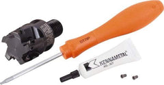 Kennametal - 1-1/4" Cut Diam, 1-1/2" OAL, Indexable Square Shoulder End Mill - M16 Modular Connection, 0° Lead Angle - All Tool & Supply