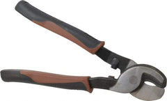 Paramount - 9-1/2" OAL, Cable Cutter - 1/2" Jaw Length x 3/8" Jaw Width, Oval/Curved Head, Double Injection Molded Handle - All Tool & Supply