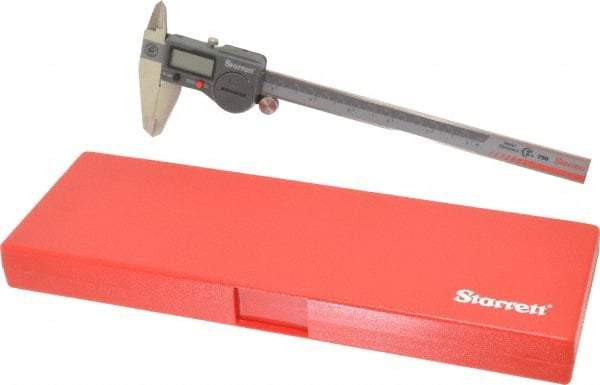 Starrett - 0 to 200mm Range, 0.01mm Resolution, IP67 Electronic Caliper - Stainless Steel with 1-7/8" Stainless Steel Jaws, 0.02mm Accuracy, Serial Output - All Tool & Supply