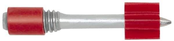 Powers Fasteners - 1/4-20 Thread, 0.145" Shank Diam, Grade 1062 Steel Powder Actuated Threaded Stud - 1" Shank Length, 1/2" Thread Length - All Tool & Supply