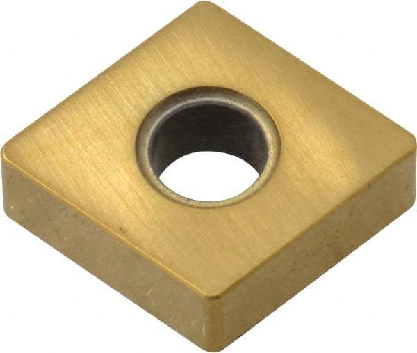 Kyocera - CNGA432 T00625AA Grade A66N Ceramic Turning Insert - Al2O3/TiC/TiN Finish, 80° Diamond, 1/2" Inscr Circle, 3/16" Thick, 1/32" Corner Radius - All Tool & Supply