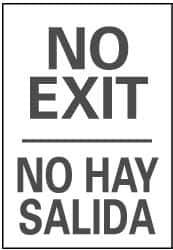 NMC - No Exit, Plastic Exit Sign - 14" Wide x 20" High, English/Spanish - All Tool & Supply