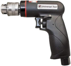 Universal Tool - 1/4" Reversible Keyed Chuck - Pistol Grip Handle, 2,600 RPM, 3.5 CFM, 0.3 hp, 90 psi - All Tool & Supply