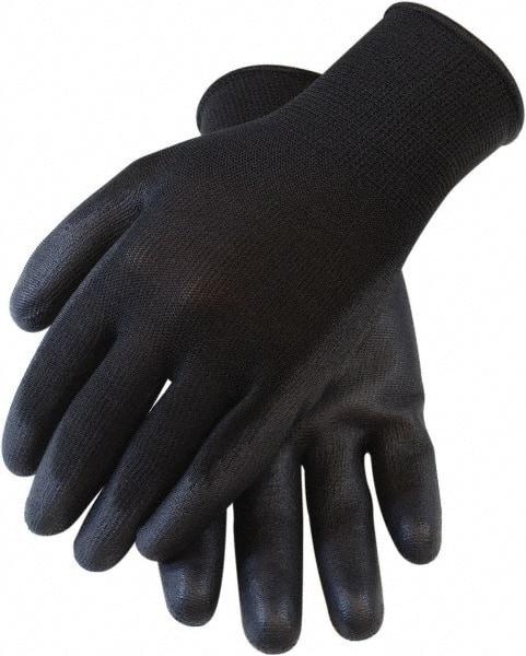 PRO-SAFE - Size XL (10) Polyurethane General Protection Work Gloves - For General Purpose, Palm & Fingers Coated, Knit Wrist Cuff, Black, Paired - All Tool & Supply