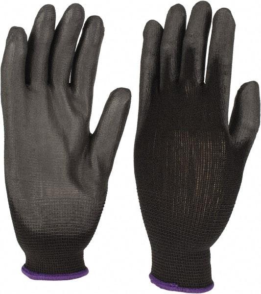 PRO-SAFE - Size XS (6) Polyurethane General Protection Work Gloves - For General Purpose, Palm & Fingers Coated, Knit Wrist Cuff, Black, Paired - All Tool & Supply