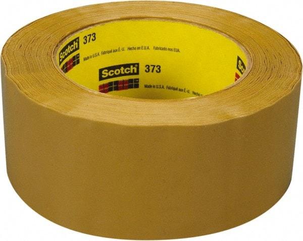 3M - 2" x 110 Yd Natural (Color) Rubber Adhesive Sealing Tape - Polypropylene Film Backing, 2.5 mil Thick, 60 Lb Tensile Strength, Series 373 - All Tool & Supply