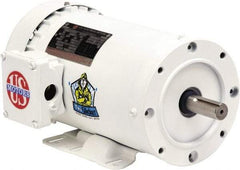 US Motors - 3 hp, TEFC Enclosure, No Thermal Protection, 3,490 RPM, 208-230/460 Volt, 60 Hz, Three Phase Premium Efficient Motor - Size 145 Frame, C-Face with Base Mount, 1 Speed, Double Sealed Ball Bearings, 8.1-7.2/3.6 Full Load Amps, F Class Insulation - All Tool & Supply