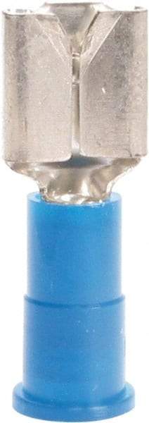 3M - 16 to 14 AWG, Vinyl, Partially Insulated, Female Wire Disconnect - 1/4 Inch Wide Tab, Blue, RoHS 2011/65/EU Compliant - All Tool & Supply