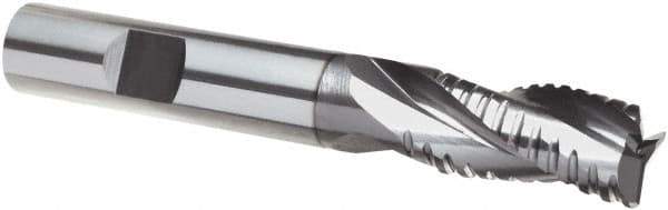 Guhring - 1/2", 1-1/4" LOC, 1/2" Shank Diam, 3-1/2" OAL, 3 Flute, Solid Carbide Square End Mill - Single End, Uncoated, Spiral Flute, 29/30/31° Helix, Centercutting, Right Hand Cut, Right Hand Flute, Series 4266 - All Tool & Supply