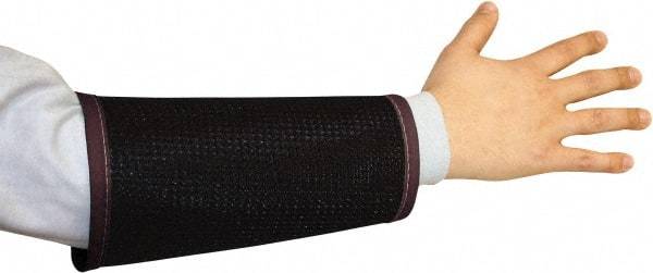 PRO-SAFE - Size L, Maroon & Black Cane Mesh Sleeve - 9" Long Sleeve, Cut Resistance Level 4, Hook & Loop - All Tool & Supply