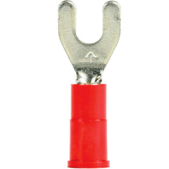 3M - #8 Stud, 22 to 18 AWG Compatible, Partially Insulated, Crimp Connection, Standard Fork Terminal - All Tool & Supply