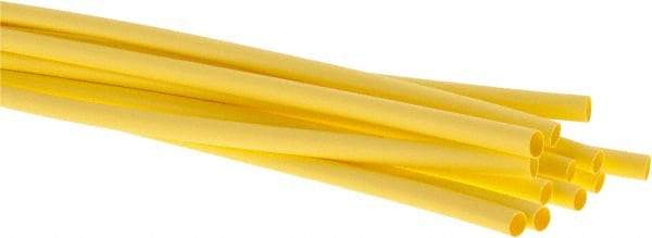 3M - 48" Long, 2:1, Polyolefin Heat Shrink Electrical Tubing - Yellow - All Tool & Supply