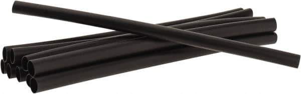 3M - 6" Long, 2:1, Polyolefin Heat Shrink Electrical Tubing - Black - All Tool & Supply