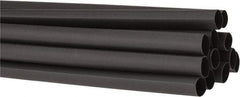 3M - 48" Long, 2:1, Polyolefin Heat Shrink Electrical Tubing - Black - All Tool & Supply