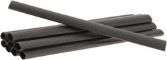 3M - 6" Long, 2:1, Polyolefin Heat Shrink Electrical Tubing - Black - All Tool & Supply