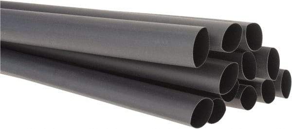 3M - 48" Long, 2:1, Polyolefin Heat Shrink Electrical Tubing - Black - All Tool & Supply