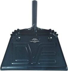 Ability One - 13" Wide Handheld Dustpan - Steel Body, 4" Handle, Black - All Tool & Supply