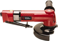 Chicago Pneumatic - 4" Wheel Diam, 12,000 RPM, Pneumatic Angle & Disc Grinder - 3/8-24 Spindle, 23.3 CFM, Front Exhaust - All Tool & Supply