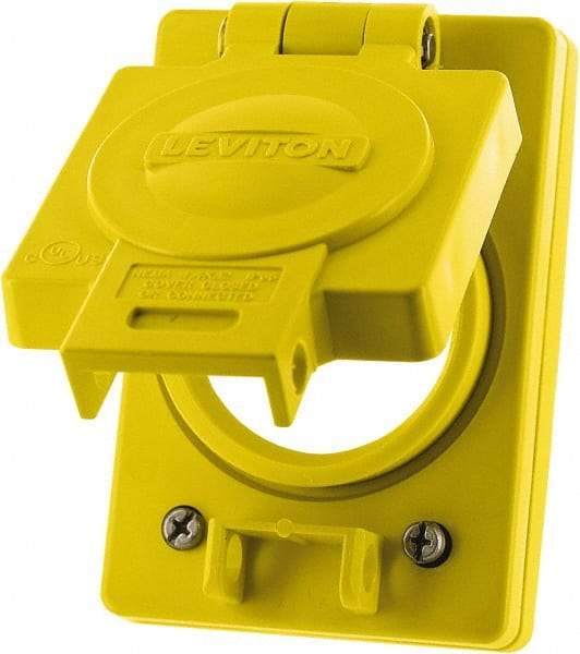 Leviton - 1 Gang, (0) Knockouts, PVC Rectangle Floor Box - All Tool & Supply