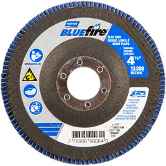 ‎4-1/2 × 7/8″ BlueFire Fiberglass HD Flat Flap Disc Type 27 P80 Grit R884P1 Zirconia Alumina - All Tool & Supply