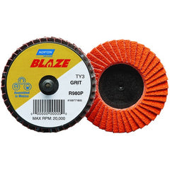 3″ Blaze Plastic Flat Mini Flap Disc TR (Type III) Type 27 40 Grit R980P Premium Ceramic Alumina - All Tool & Supply