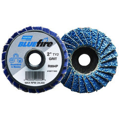 2″ BlueFire Plastic Flat Mini Flap Disc TS (Type II) Type 27 P120 Grit R884P2 Zirconia Alumina - All Tool & Supply