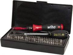 Wiha - 53 Piece, 1/4" Drive Screwdriver Wiha TorqueVario - S Bit Set - #0, 1, 2 & 3 Phillips, 1.5 to 8mm Hex, T6 to T25 Torx, #0, #1, #2 & #3 Pozidriv, #1, #2 & #3 Square Recess, 4.5, 5.5, 6.5 & 8mm Slotted, #1, #2, #3 & #4 Tri-Wing - All Tool & Supply