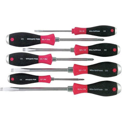 Wiha - 7 Piece Slotted & Phillips Screwdriver Set - Bit Sizes: Philips #1, #2 & #3, Comes in Box - All Tool & Supply