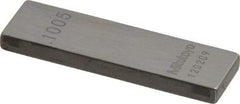 Mitutoyo - 0.1005" Rectangular Steel Gage Block - Accuracy Grade AS-1, Includes Certificate of Inspection - All Tool & Supply