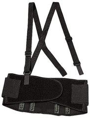 Ergodyne - Size 2XL, Spandex Belt with Adjustable Shoulder Straps - 42 to 46" Waist, Detachable Strap, Black - All Tool & Supply