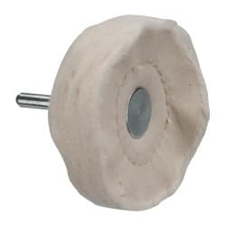 Made in USA - 3" Diam x 3/4" Thick, Loose Sewn Mounted Buffing Wheel - All Tool & Supply