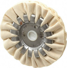 Made in USA - 4" Diam x 1/2" Thick Unmounted Buffing Wheel - 14 Ply, Bias Cut, 1/2" Arbor Hole - All Tool & Supply