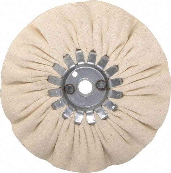 Made in USA - 6" Diam x 1/2" Thick Unmounted Buffing Wheel - 14 Ply, Bias Cut, 5/8" Arbor Hole - All Tool & Supply