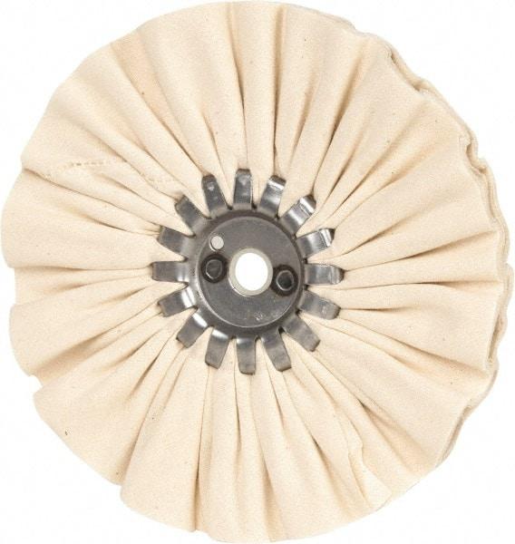 Made in USA - 7" Diam x 1/2" Thick Unmounted Buffing Wheel - 14 Ply, Bias Cut, 5/8" Arbor Hole - All Tool & Supply