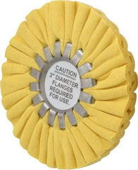 Made in USA - 5" Diam x 1/2" Thick Unmounted Buffing Wheel - 14 Ply, Bias Cut, 1/2" Arbor Hole - All Tool & Supply