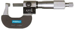 Fowler - 3 to 4" Range, 0.0001" Graduation, Mechanical Outside Micrometer - Ratchet Stop Thimble, Accurate to 0.00016", Digital Counter - All Tool & Supply