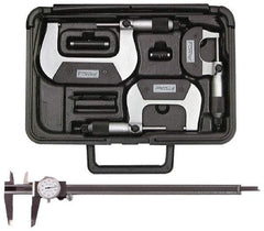 Fowler - 2 Piece, Machinist Caliper and Micrometer Tool Kit - 0 to 3 Inch Outside Micrometer Set - All Tool & Supply