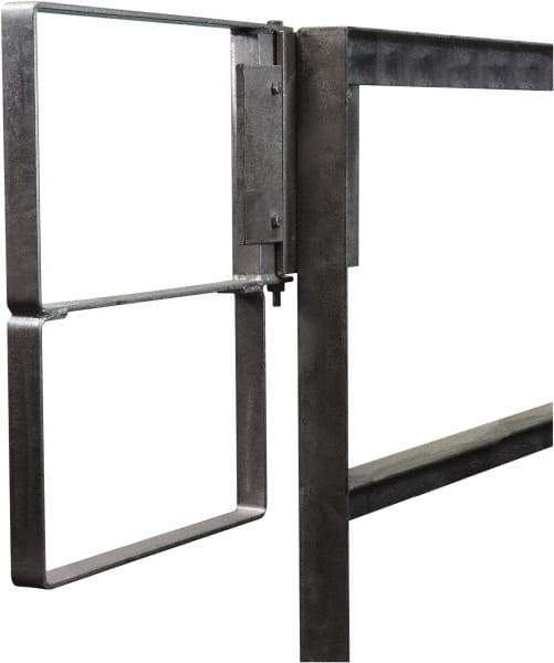 PRO-SAFE - Carbon Steel Self Closing Rail Safety Gate - Fits 28 to 30-1/2" Clear Opening, 1-1/2" Wide x 22" Door Height, Gray - All Tool & Supply