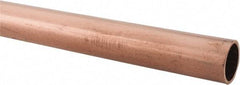 Mueller Industries - 10' Long, 5/8" OD x 1/2" ID, Grade C12200 Copper Water (K) Tube - 0.049" Wall Thickness, 0.343 Ft/Lb - All Tool & Supply