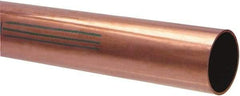 Mueller Industries - 2-1/8 Inch Outside Diameter x 10 Ft. Long, Copper Round Tube - 2 Inch Inside Diameter, 0.083 Inch Wall Thickness - All Tool & Supply